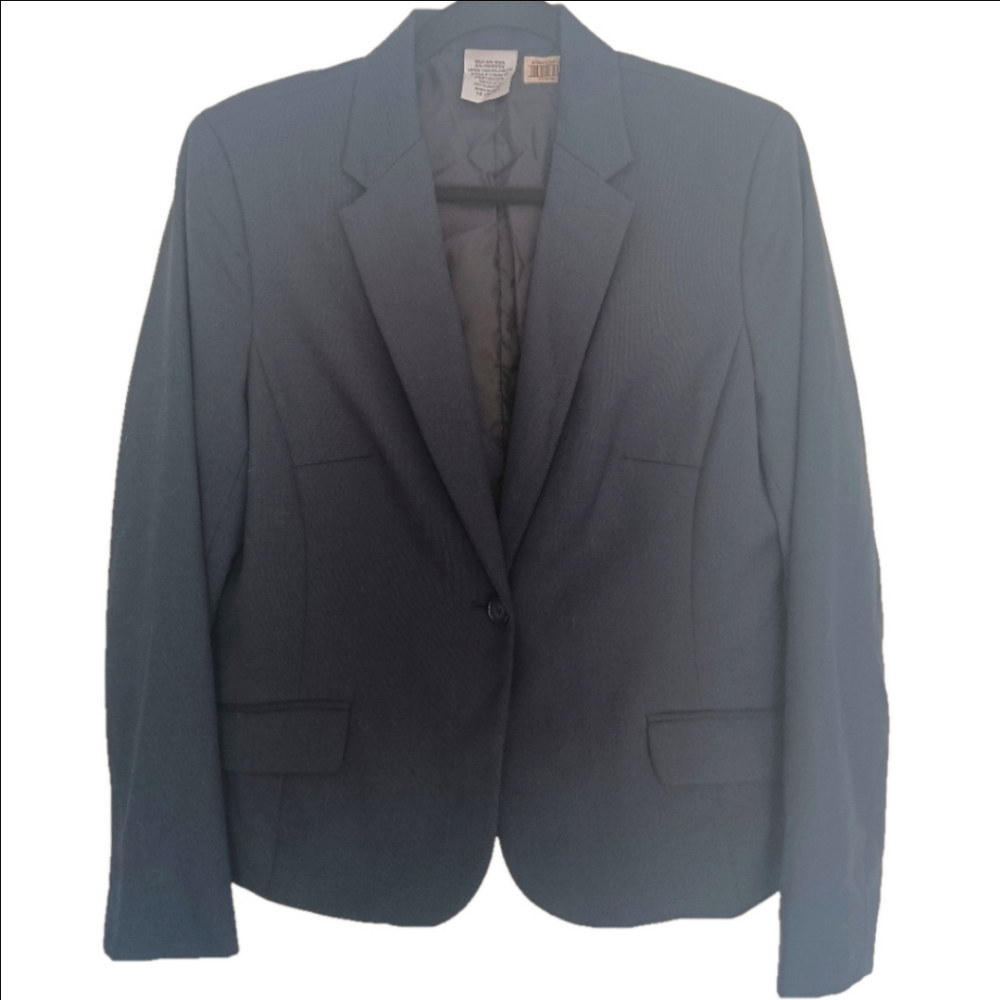 Cintas Stratosphere Black Wool Blazer‎ Jacket Style # 112394 US Size 10 Regular